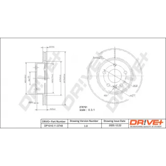 Jeu de 2 disques de frein avant Dr!ve+ DP1010.11.0748