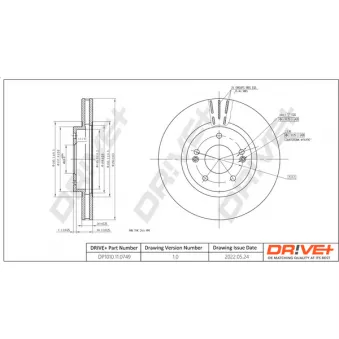 Jeu de 2 disques de frein avant Dr!ve+ DP1010.11.0749