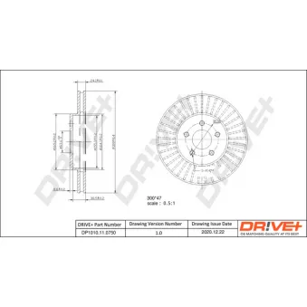 Jeu de 2 disques de frein avant Dr!ve+ DP1010.11.0750