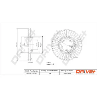Jeu de 2 disques de frein avant Dr!ve+ DP1010.11.0751