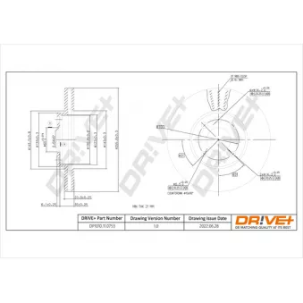 Jeu de 2 disques de frein avant Dr!ve+ DP1010.11.0753