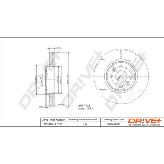 Jeu de 2 disques de frein avant Dr!ve+ DP1010.11.0767