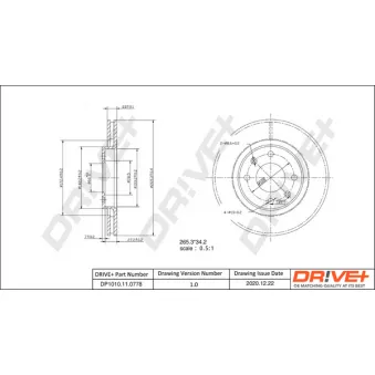 Jeu de 2 disques de frein avant Dr!ve+ DP1010.11.0778