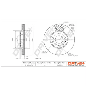 Jeu de 2 disques de frein avant Dr!ve+ DP1010.11.0786