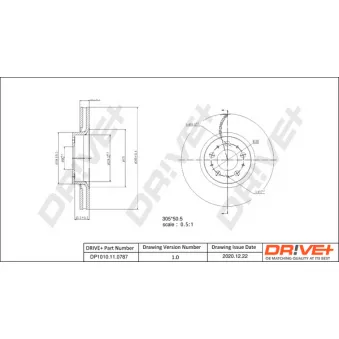 Jeu de 2 disques de frein avant Dr!ve+ DP1010.11.0787
