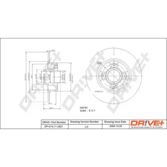 Jeu de 2 disques de frein avant Dr!ve+ DP1010.11.0798