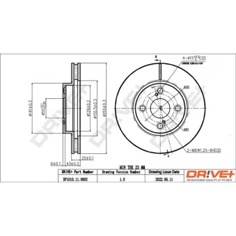 Jeu de 2 disques de frein avant Dr!ve+ DP1010.11.0803