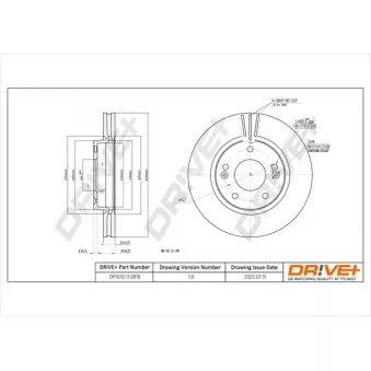 Jeu de 2 disques de frein avant Dr!ve+ DP1010.11.0818
