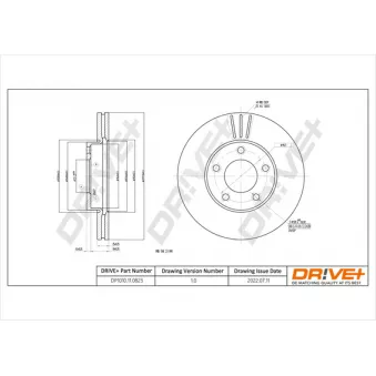 Jeu de 2 disques de frein avant Dr!ve+ DP1010.11.0823