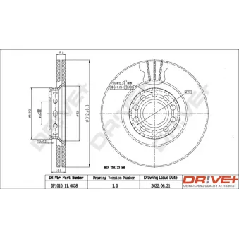 Jeu de 2 disques de frein avant Dr!ve+ DP1010.11.0838