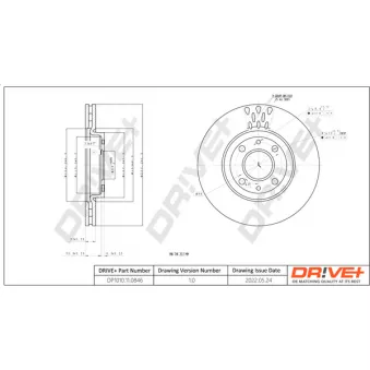 Jeu de 2 disques de frein avant Dr!ve+ DP1010.11.0846