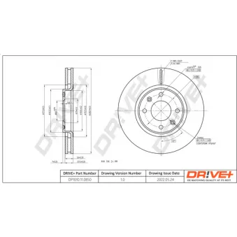 Jeu de 2 disques de frein avant Dr!ve+ DP1010.11.0850