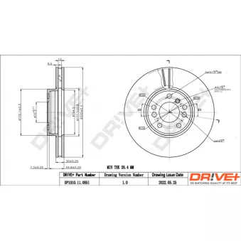 Jeu de 2 disques de frein avant Dr!ve+ DP1010.11.0851