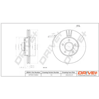 Jeu de 2 disques de frein avant Dr!ve+ DP1010.11.0854
