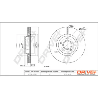 Jeu de 2 disques de frein avant Dr!ve+ DP1010.11.0855