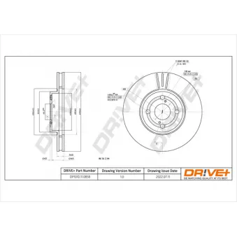 Jeu de 2 disques de frein avant Dr!ve+ DP1010.11.0858