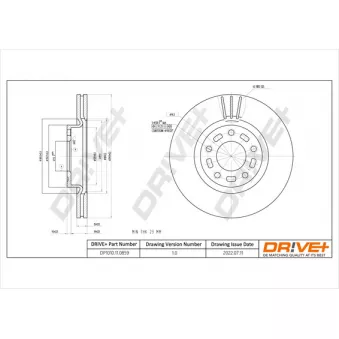Jeu de 2 disques de frein avant Dr!ve+ DP1010.11.0859