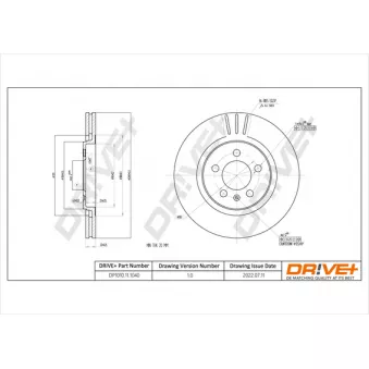Jeu de 2 disques de frein avant Dr!ve+ DP1010.11.1040