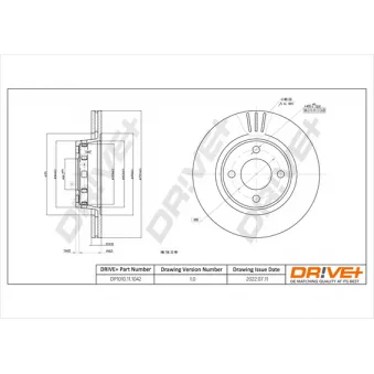 Jeu de 2 disques de frein avant Dr!ve+ DP1010.11.1042