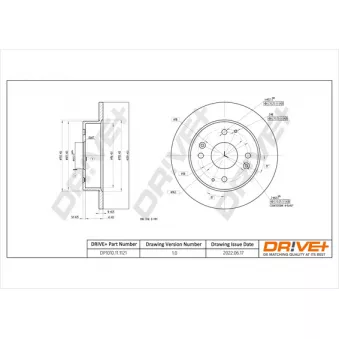 Jeu de 2 disques de frein arrière Dr!ve+ DP1010.11.1121
