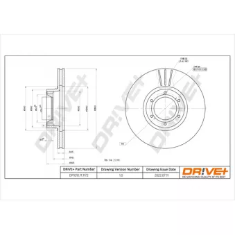 Jeu de 2 disques de frein avant Dr!ve+ DP1010.11.1172