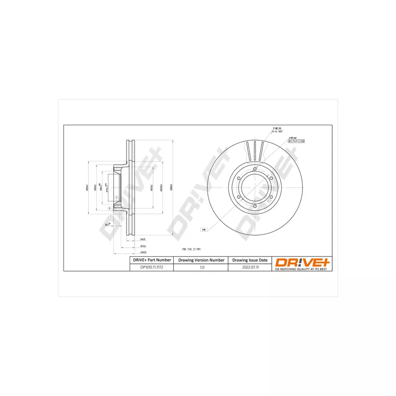 Jeu de 2 disques de frein avant Dr!ve+ DP1010.11.1172