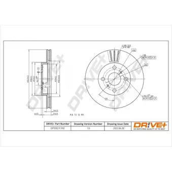 Jeu de 2 disques de frein avant Dr!ve+ DP1010.11.1192