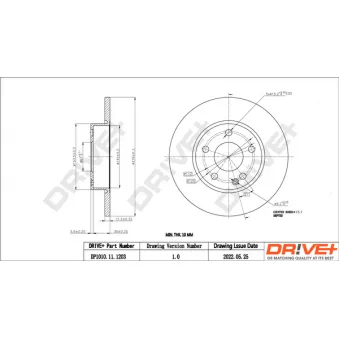 Jeu de 2 disques de frein avant Dr!ve+ DP1010.11.1203