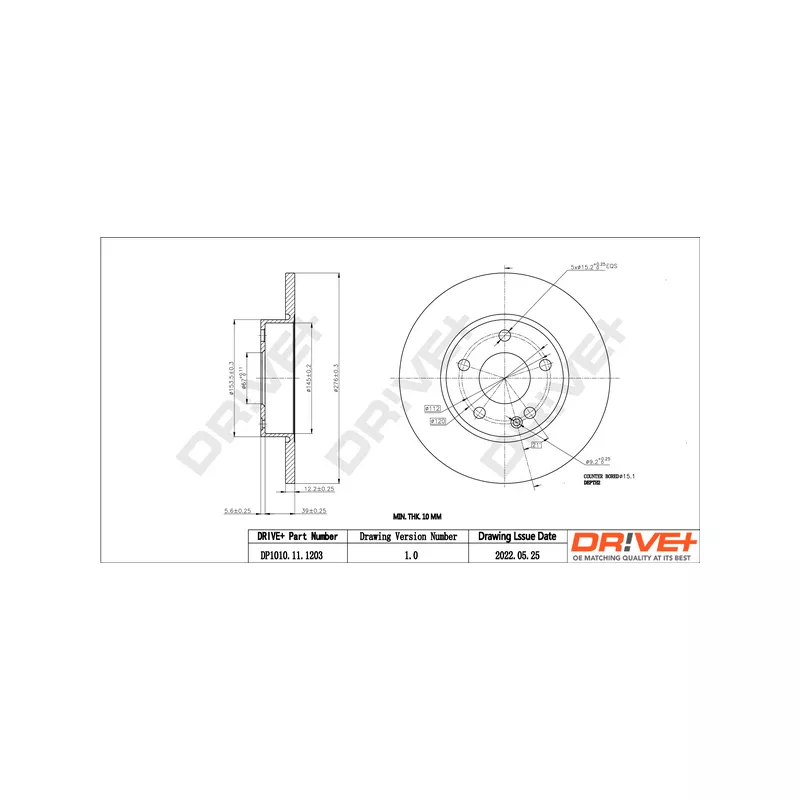 Jeu de 2 disques de frein avant Dr!ve+ DP1010.11.1203