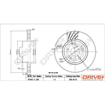 Jeu de 2 disques de frein avant Dr!ve+ DP1010.11.1204