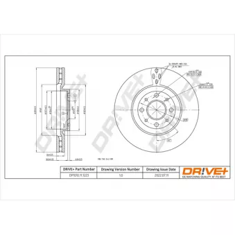 Jeu de 2 disques de frein avant Dr!ve+ DP1010.11.1223