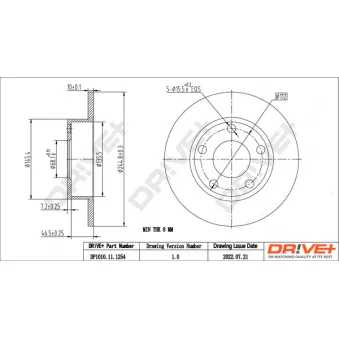 Jeu de 2 disques de frein arrière Dr!ve+ DP1010.11.1254