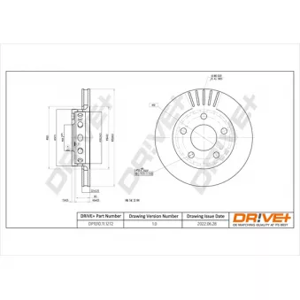 Jeu de 2 disques de frein arrière Dr!ve+ DP1010.11.1272