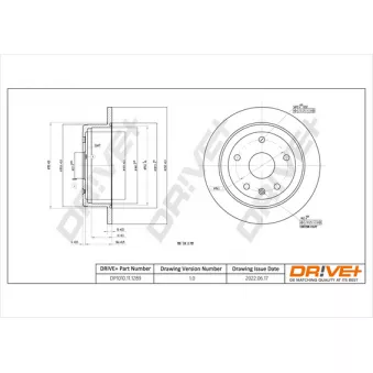 Jeu de 2 disques de frein arrière Dr!ve+ DP1010.11.1289