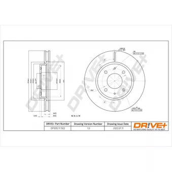Jeu de 2 disques de frein avant Dr!ve+ DP1010.11.1302