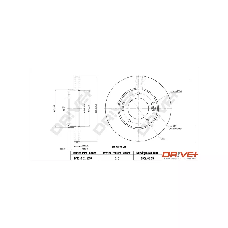 Jeu de 2 disques de frein avant Dr!ve+ DP1010.11.1359