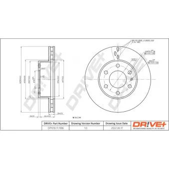Jeu de 2 disques de frein avant Dr!ve+ DP1010.11.1386