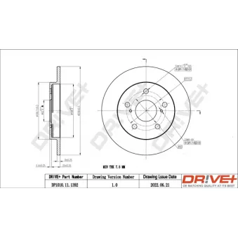 Jeu de 2 disques de frein arrière Dr!ve+ DP1010.11.1392