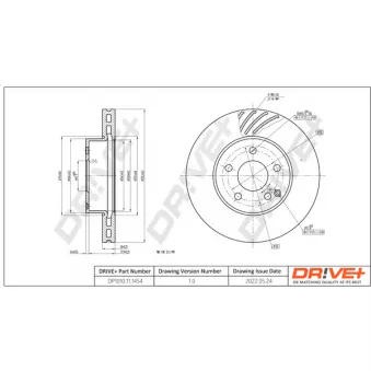 Jeu de 2 disques de frein avant Dr!ve+ DP1010.11.1454