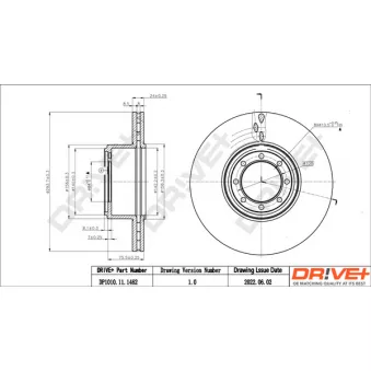 Jeu de 2 disques de frein arrière Dr!ve+ DP1010.11.1462