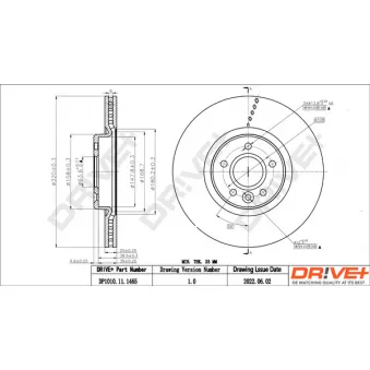 Jeu de 2 disques de frein avant Dr!ve+ DP1010.11.1465