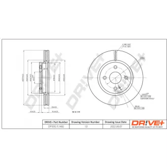 Jeu de 2 disques de frein avant Dr!ve+ DP1010.11.1482