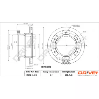 Jeu de 2 disques de frein arrière Dr!ve+ DP1010.11.1541