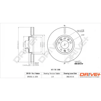 Jeu de 2 disques de frein avant Dr!ve+ DP1010.11.1575