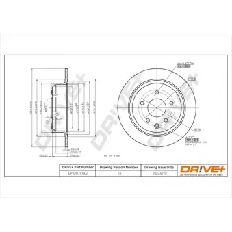 Jeu de 2 disques de frein arrière Dr!ve+ DP1010.11.1602