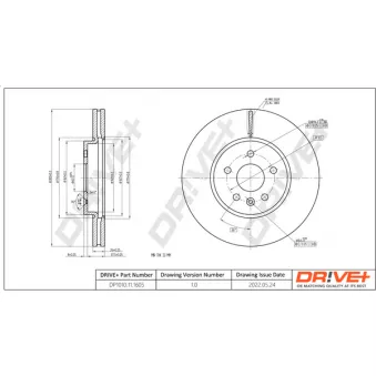 Jeu de 2 disques de frein avant Dr!ve+ DP1010.11.1605