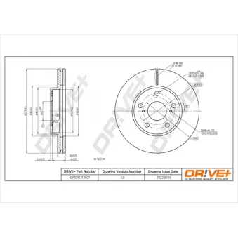 Jeu de 2 disques de frein avant Dr!ve+ DP1010.11.1607