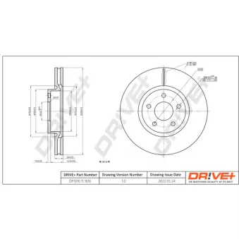 Jeu de 2 disques de frein avant Dr!ve+ DP1010.11.1616