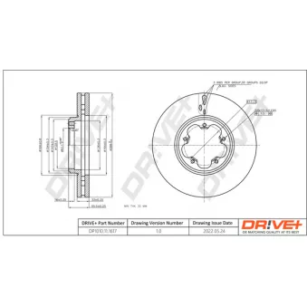 Jeu de 2 disques de frein avant Dr!ve+ DP1010.11.1617