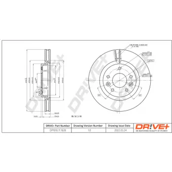 Jeu de 2 disques de frein avant Dr!ve+ DP1010.11.1628